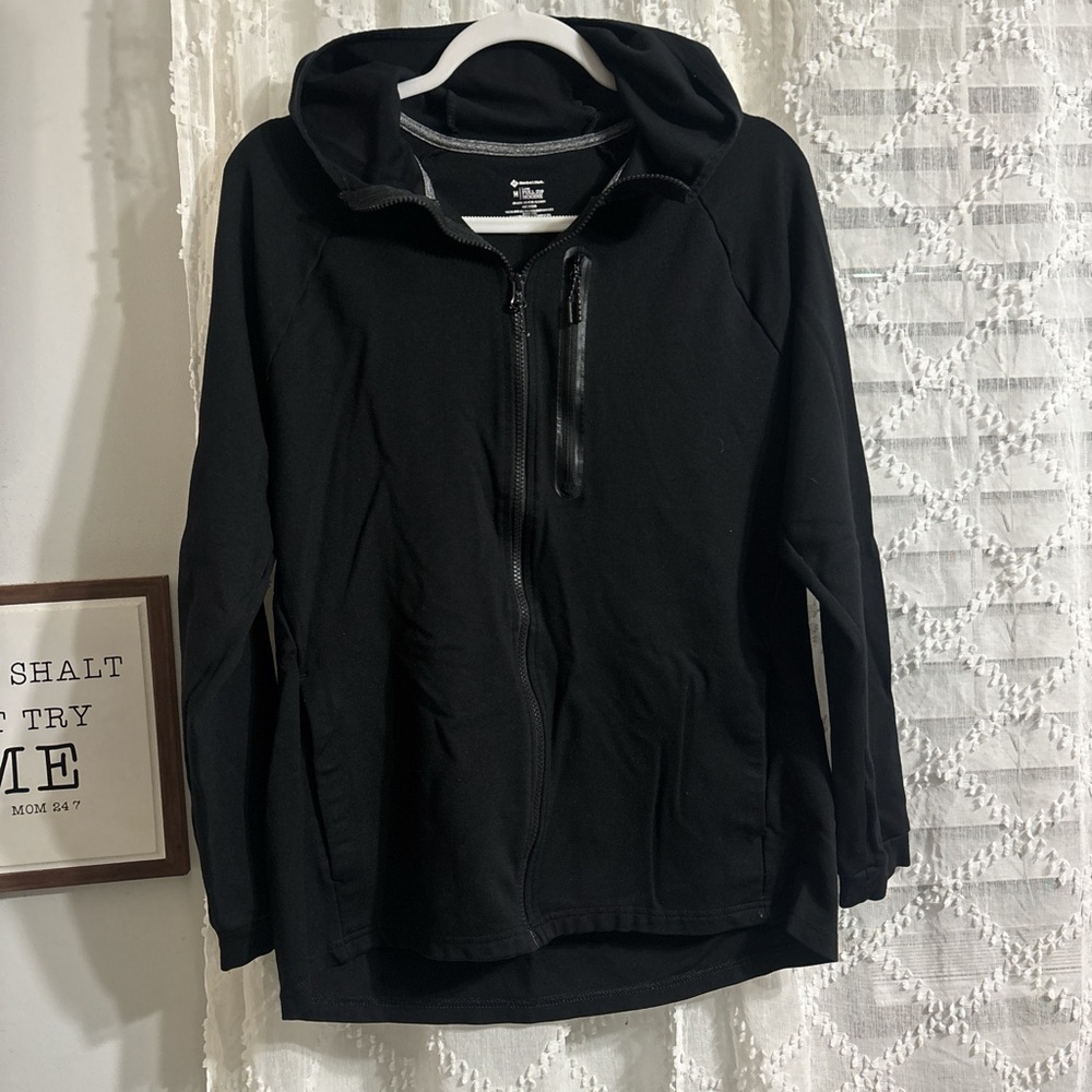 Men’s stretch‎ active Black Hoodie Jacket